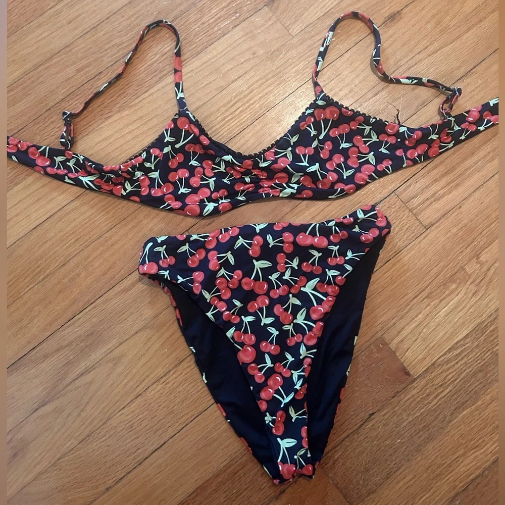 Dippin' Daisy's Black Cherry Print Bikini set